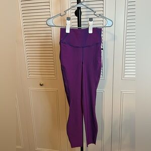 LULULEMON PURPLE AND BLUE TWO-TONE RIBBED BASE PACE HIGH RISE TIGHT LEGGINGS NWT